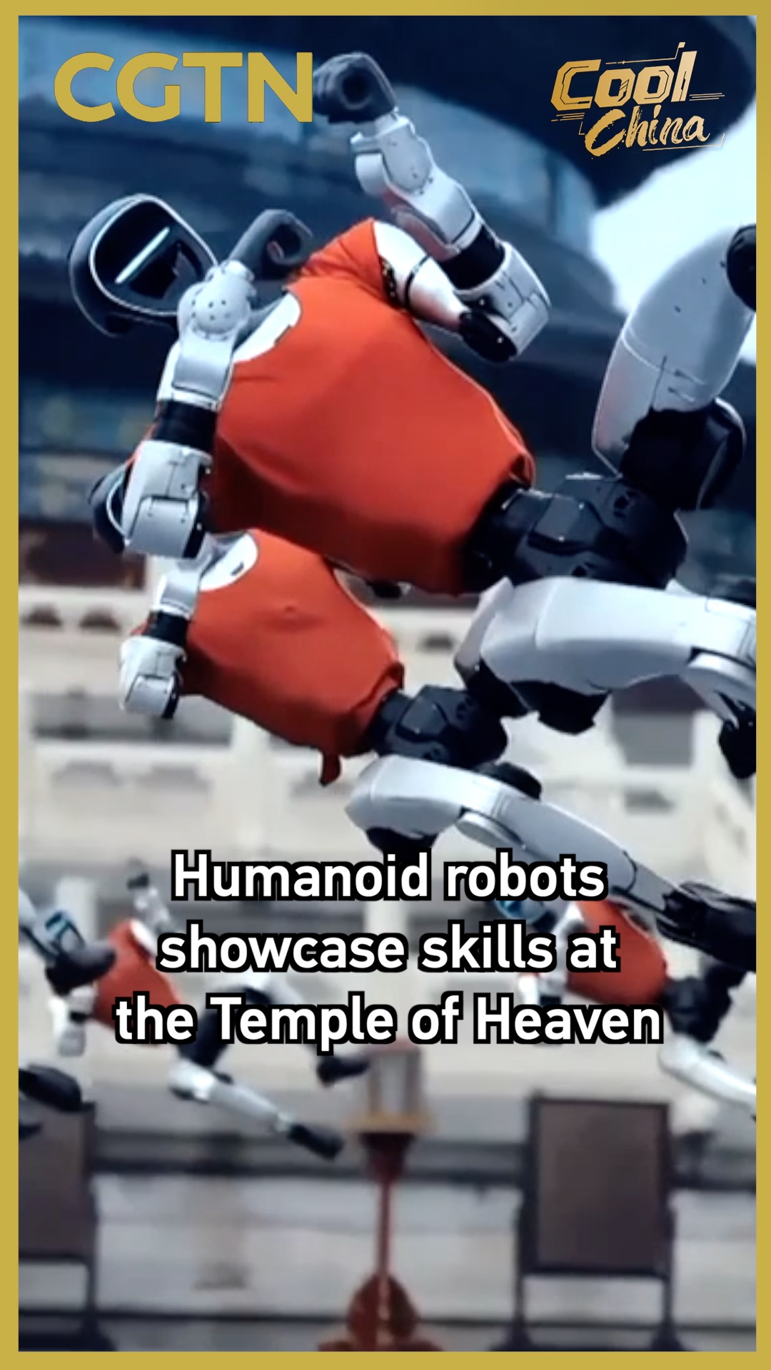 Humanoid robots showcase skills at the Temple of Heaven