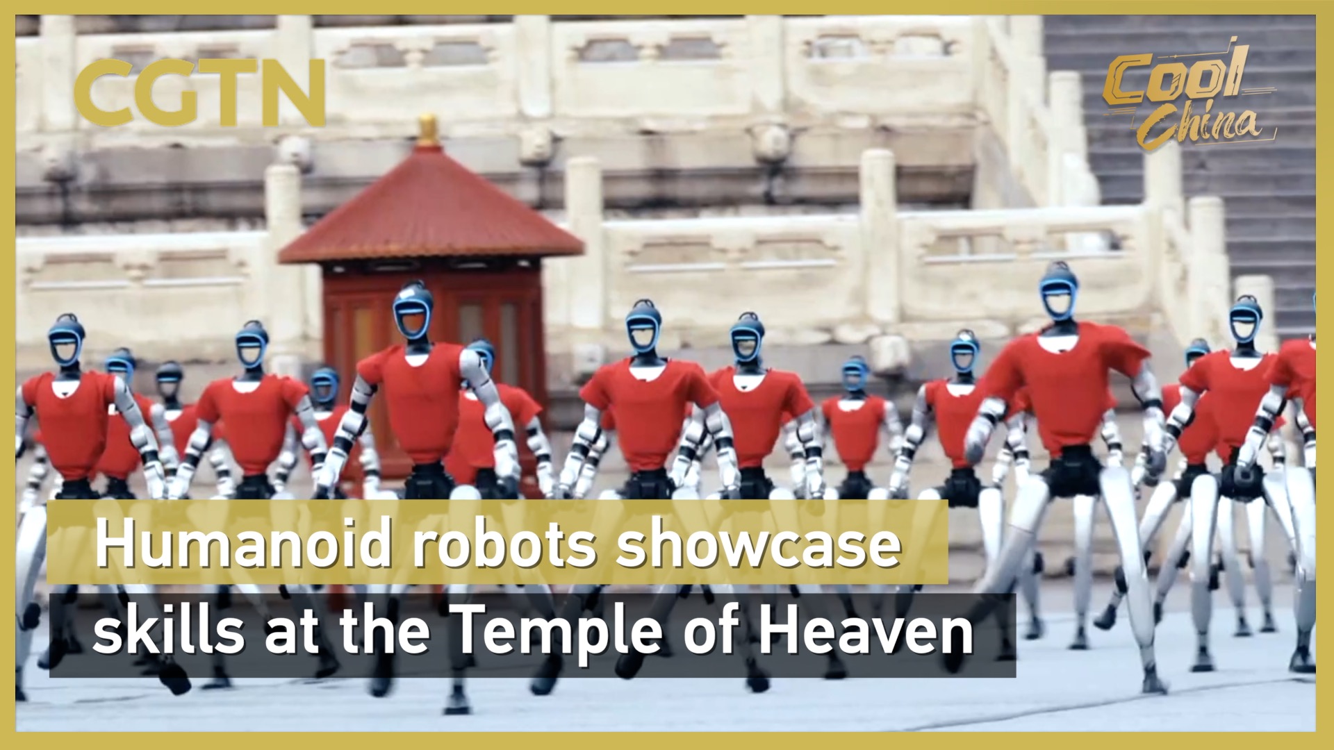 Humanoid robots showcase skills at the Temple of Heaven