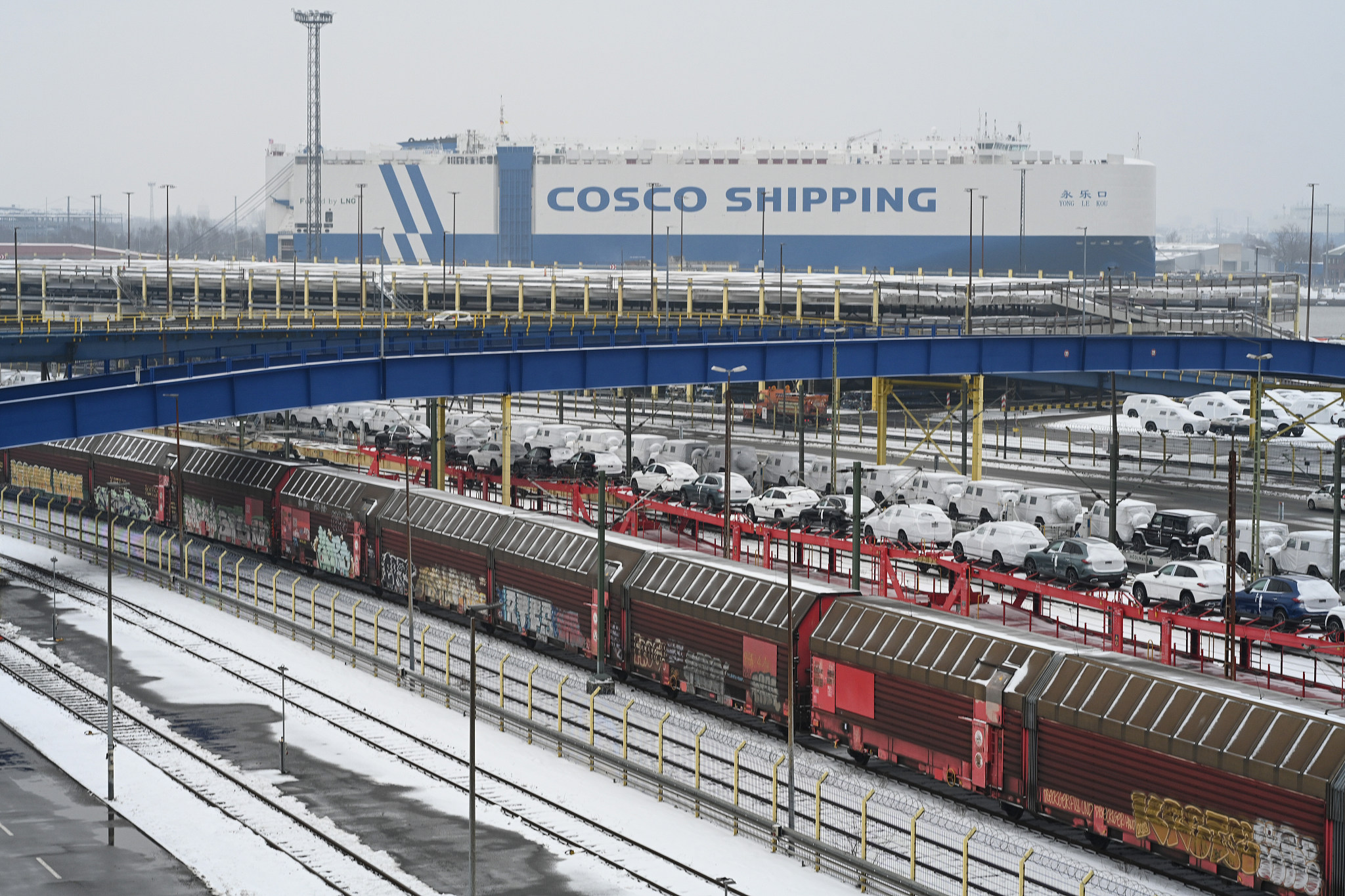 View of the BLG Auto Terminal Bremerhaven in Bremerhaven, Bremen, Germany, on February 5, 2026. /VCG