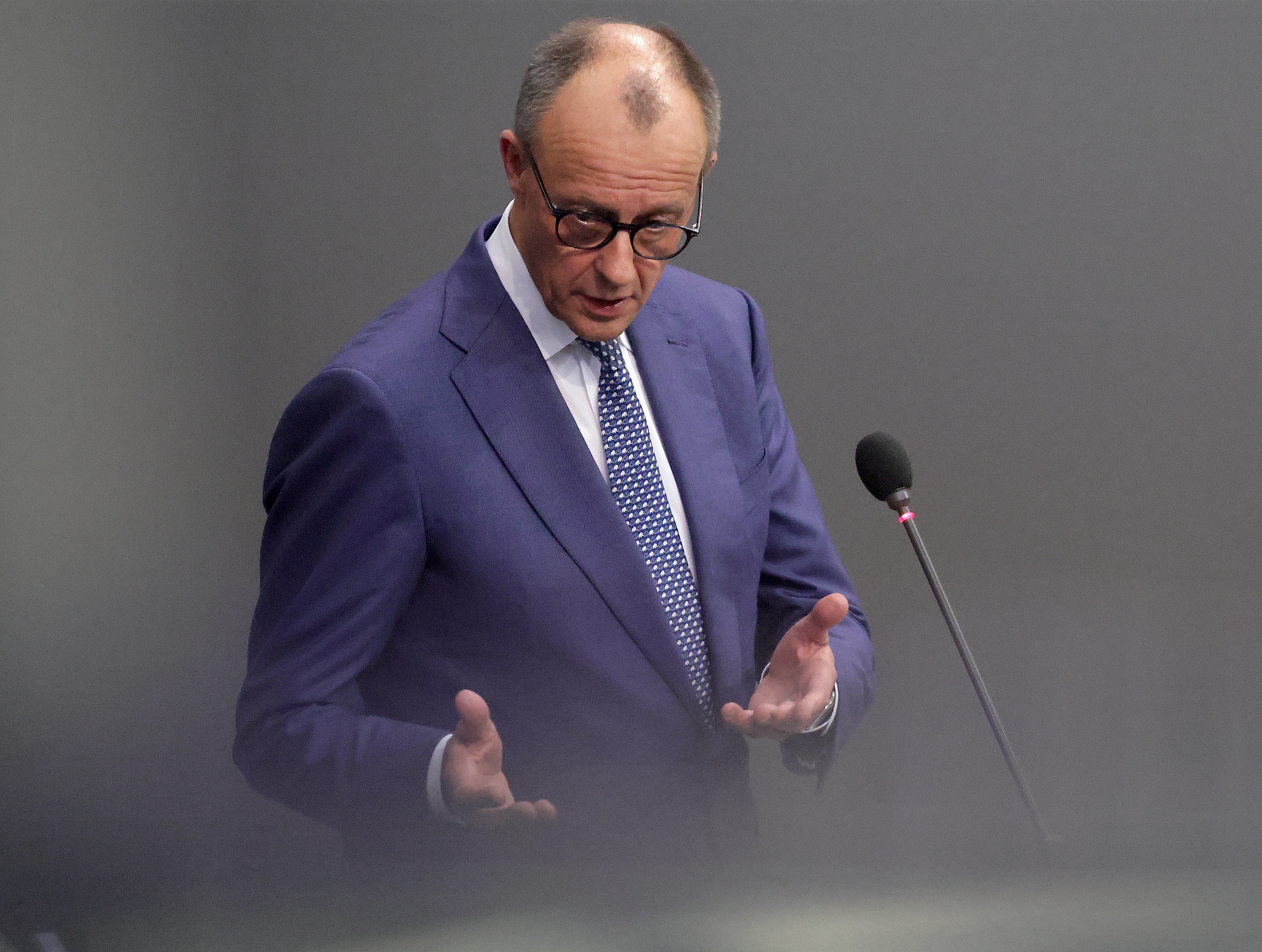 German Chancellor Friedrich Merz delivers a speech during a session of the German parliament, the Bundestag, in Berlin, Germany, December 17, 2025. /VCG