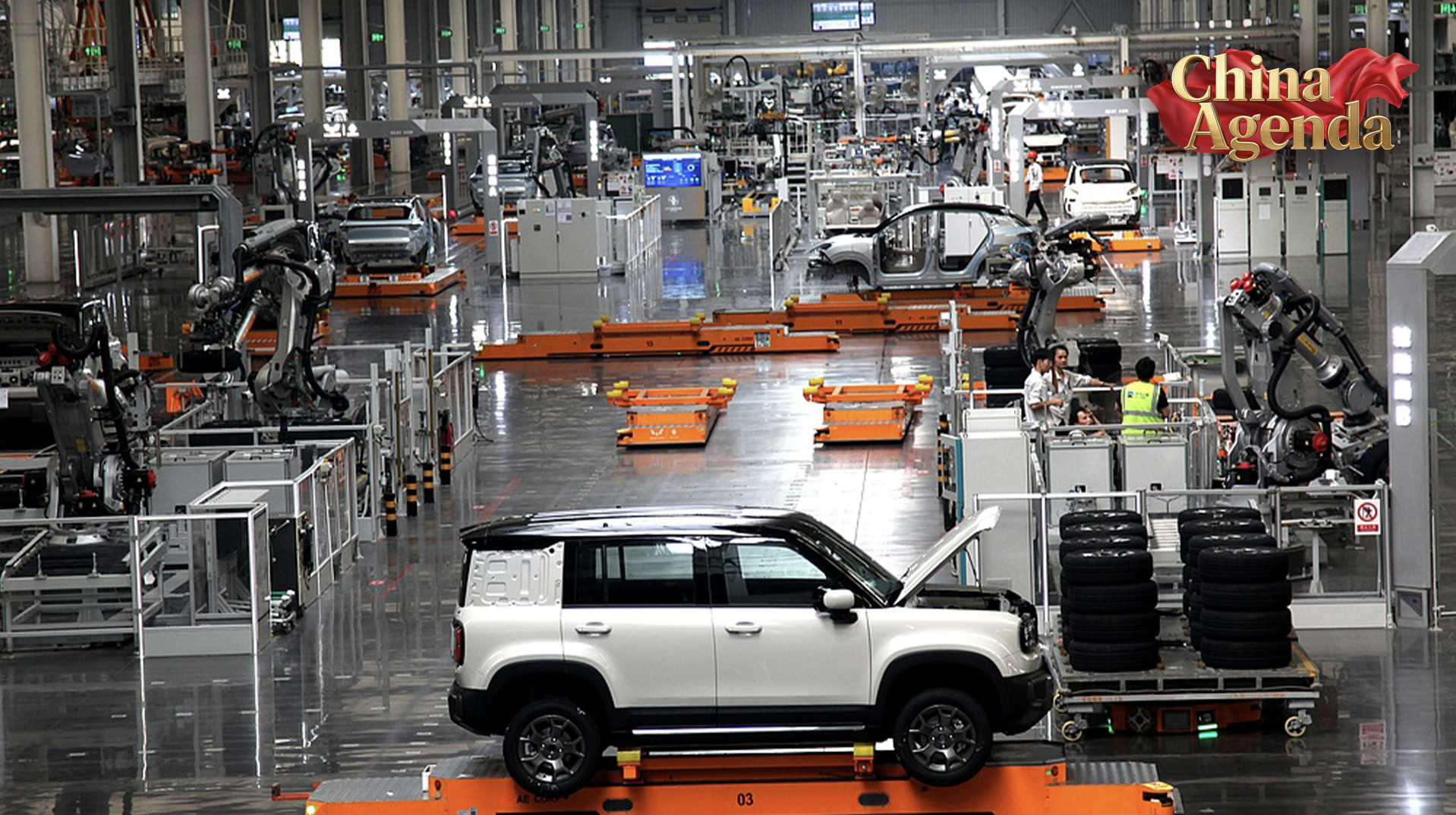 Workers on the production line are manufacturing new energy vehicles in Liuzhou City, south China's Guangxi Zhuang Autonomous Region, September 11, 2025. /VCG