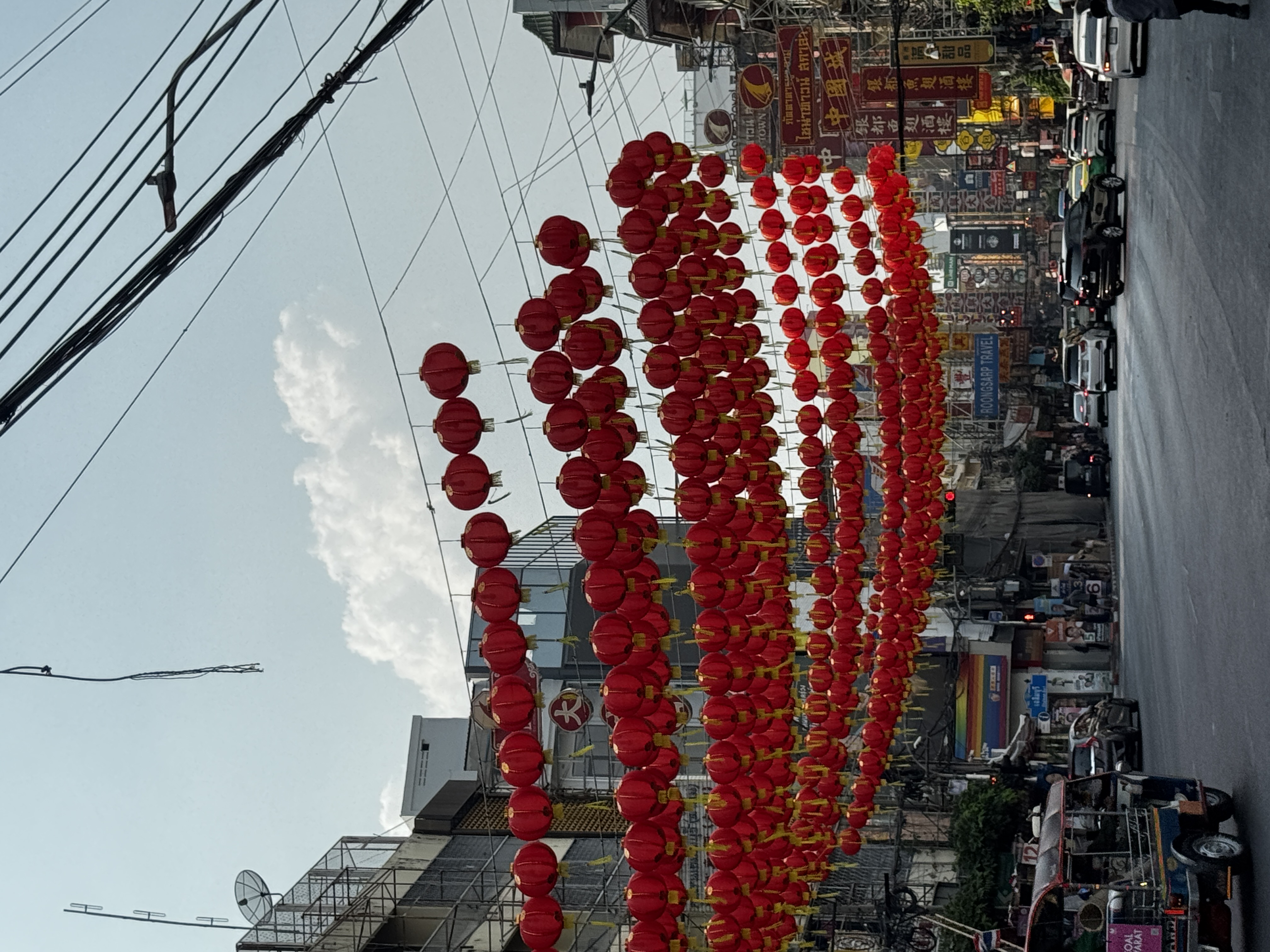 The iconic Yaowarat Road, also known as Chinatown, in Bangkok, Thailand is bathed in a sea of vibrant red as it celebrates the Year of the Horse. /CGTN