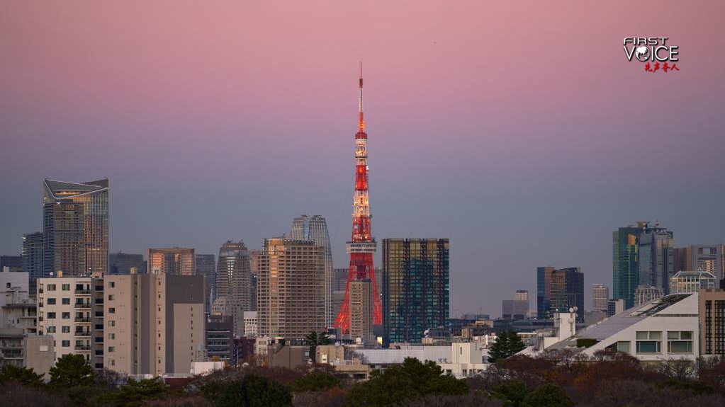 A view of the Tokyo Tower at sunset in Tokyo, Japan. /Xinhua