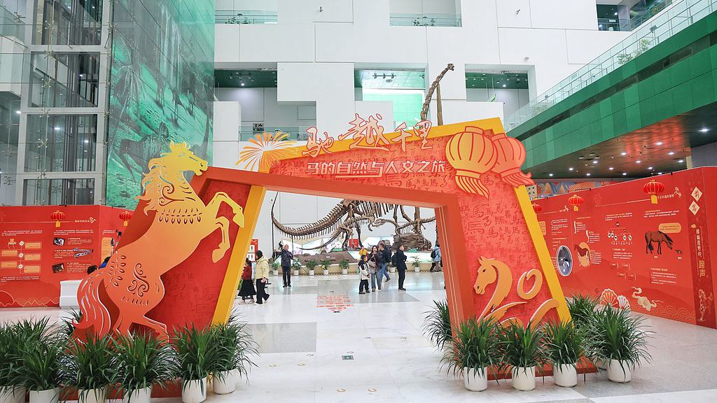 A horse-themed exhibition held in the China Science and Technology Museum, Beijing, February 12, 2026. /VCG