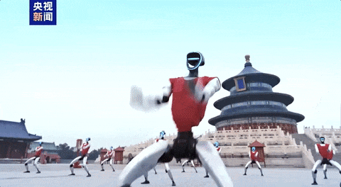 Fifty G1 robots from Unitree Robotics perform at the Temple of Heaven in Beijing. /CMG