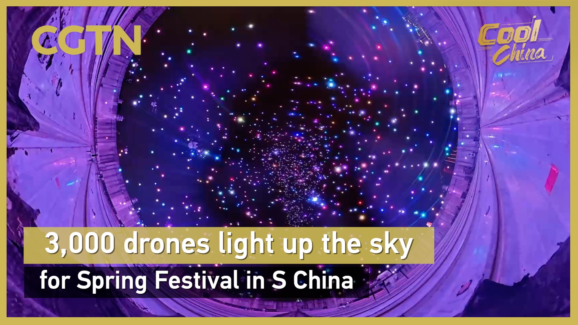 3,000 drones light up the sky for Spring Festival in S China