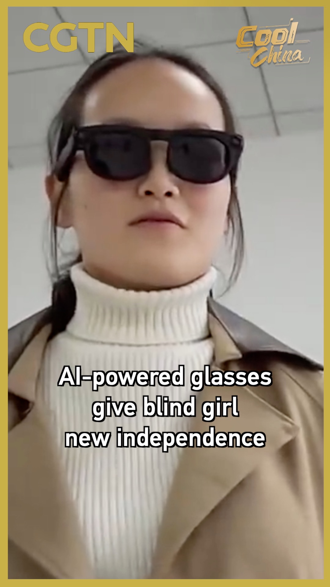 AI-powered glasses give visually impaired girl new independence