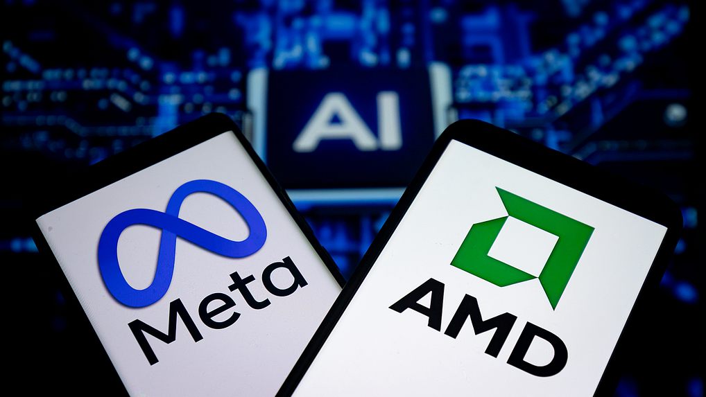 Logos of Meta and AMD. /VCG