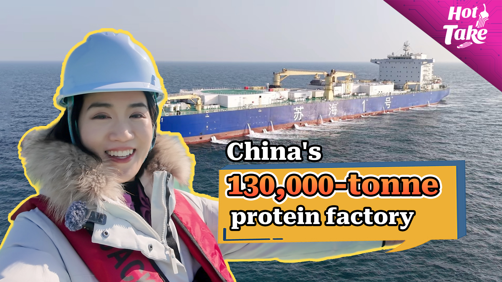 Inside China's 130,000-tonne protein factory roaming the open seas