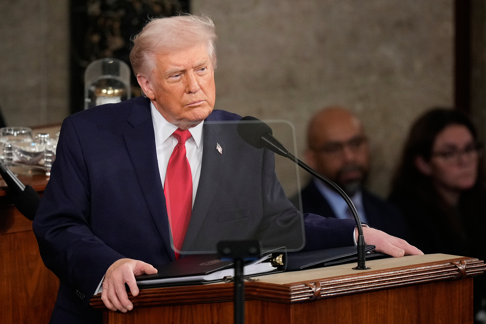 US President Donald Trump delivers the State of the Union address to a joint session of Congress in the House chamber at Washington, the US, February 24, 2026. /VCG