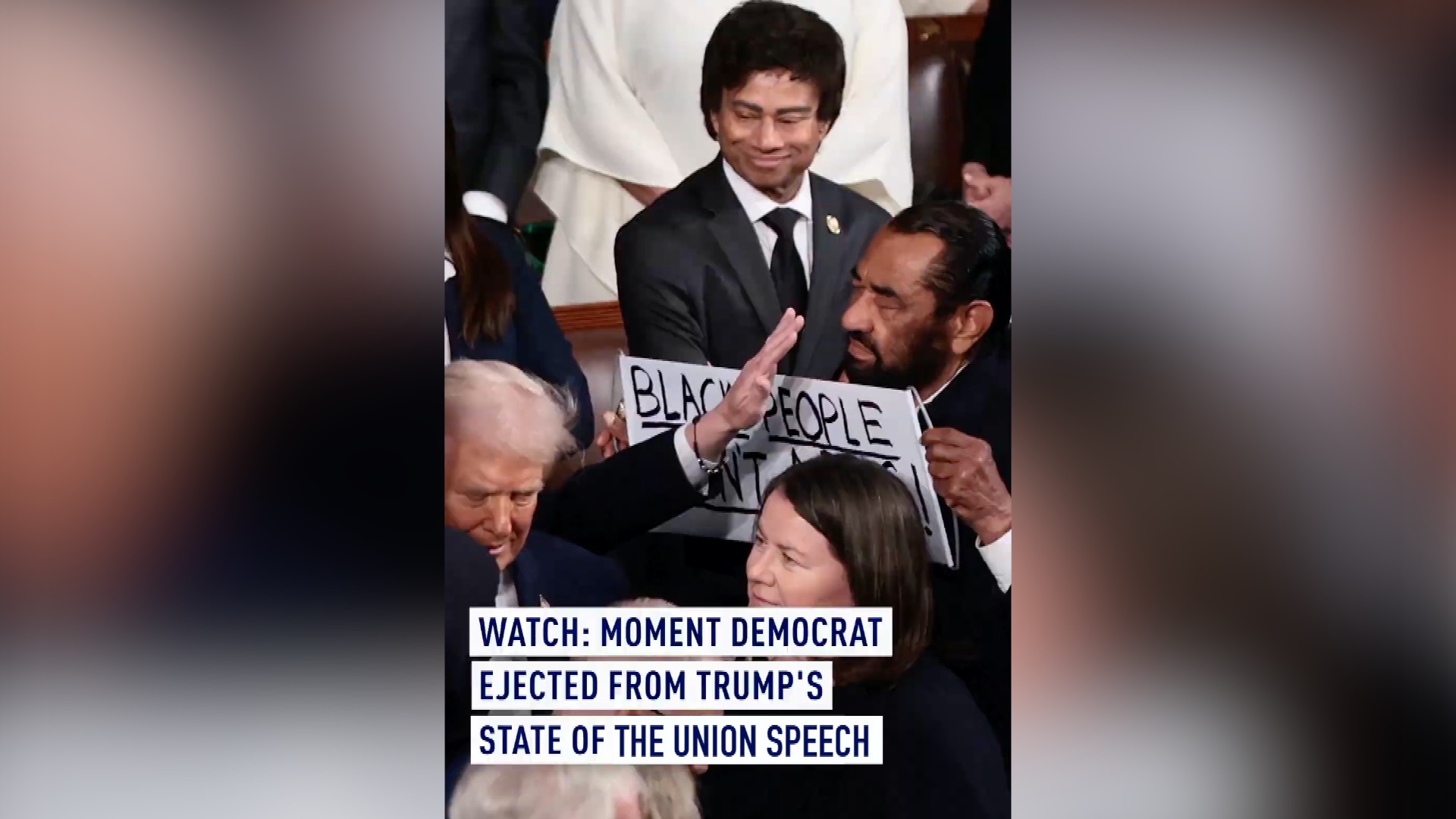 WATCH: Moment Democrat ejected from Trump's State of the Union speech