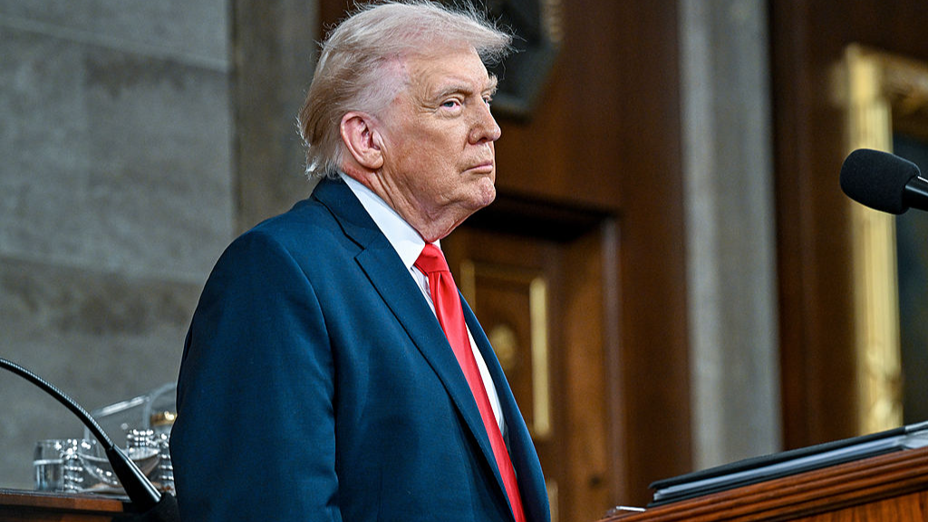 U.S. President Donald Trump delivers the State of the Union address in the House chamber at the U.S. Capitol in Washington, DC, February 24, 2026. /VCG