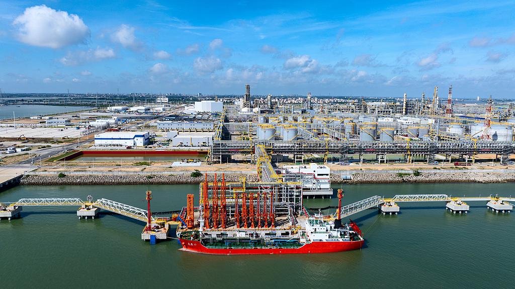 The BASF integrated project entered the commissioning phase in Zhanjiang City, Guangdong Province, south China, August 11, 2025. /CFP