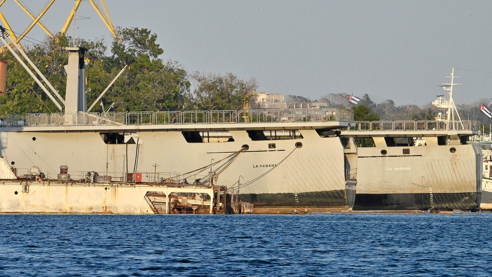 A Cuban coast guard ships docked at the port of Havana, February 25, 2026. /VCG