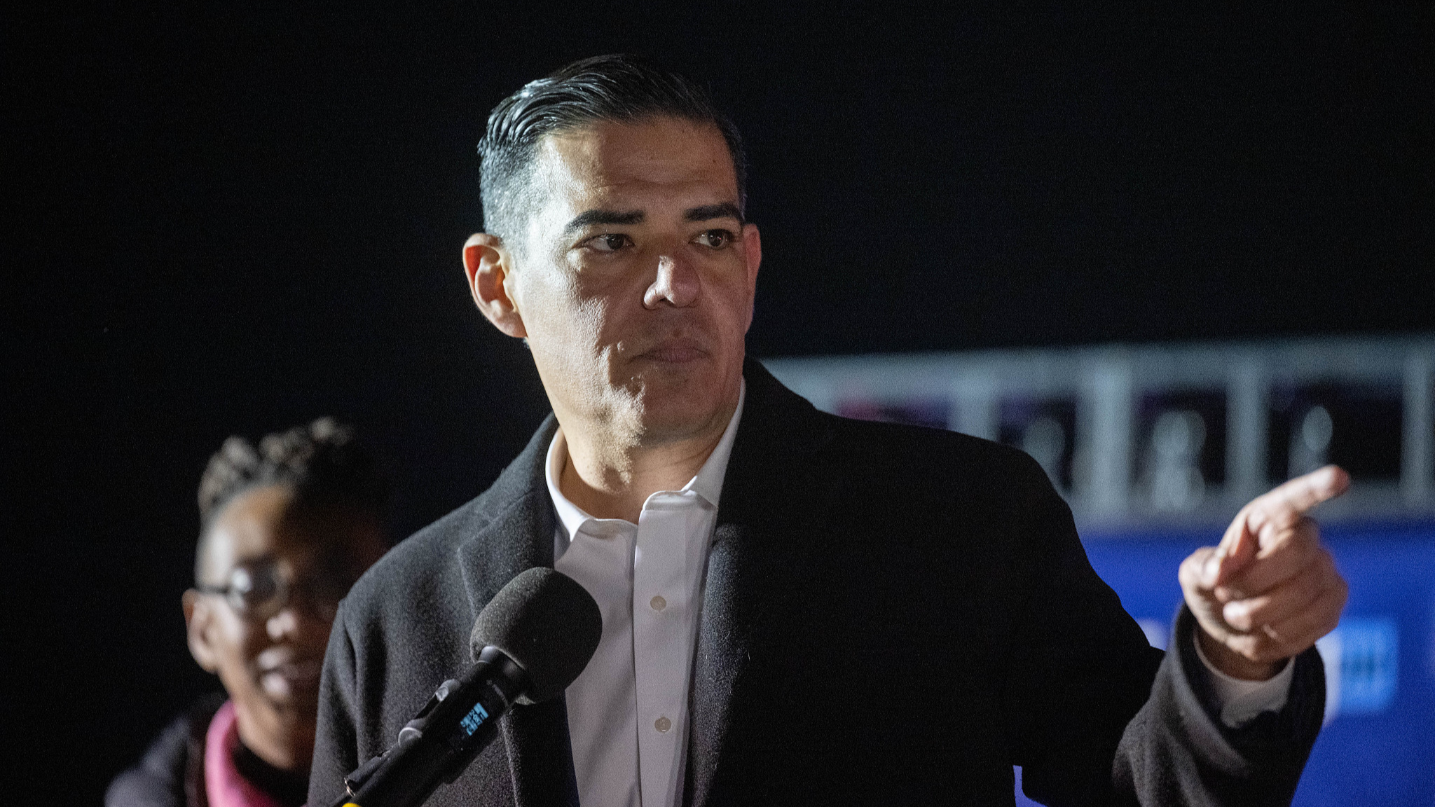 United States Representative Robert Garcia speaks during the People's State of the Union near the U.S. Capitol in Washington, D.C., February 24, 2026. /VCG