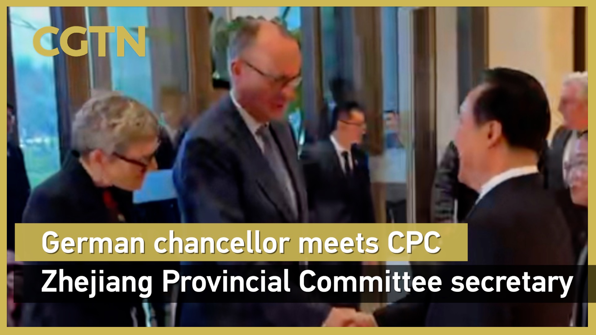 German chancellor meets CPC Zhejiang Provincial Committee secretary 