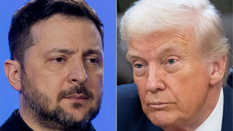 U.S. President Donald Trump (R) and Ukrainian President Volodymyr Zelenskyy. /VCG