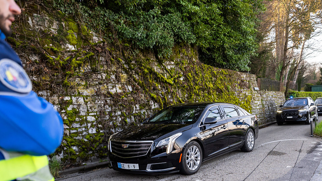 The U.S. delegation arrives at the Oman ambassador's residency, where the indirect nuclear talks between the United States and Iran are taking place in Geneva, Switzerland, February 26, 2026. /VCG