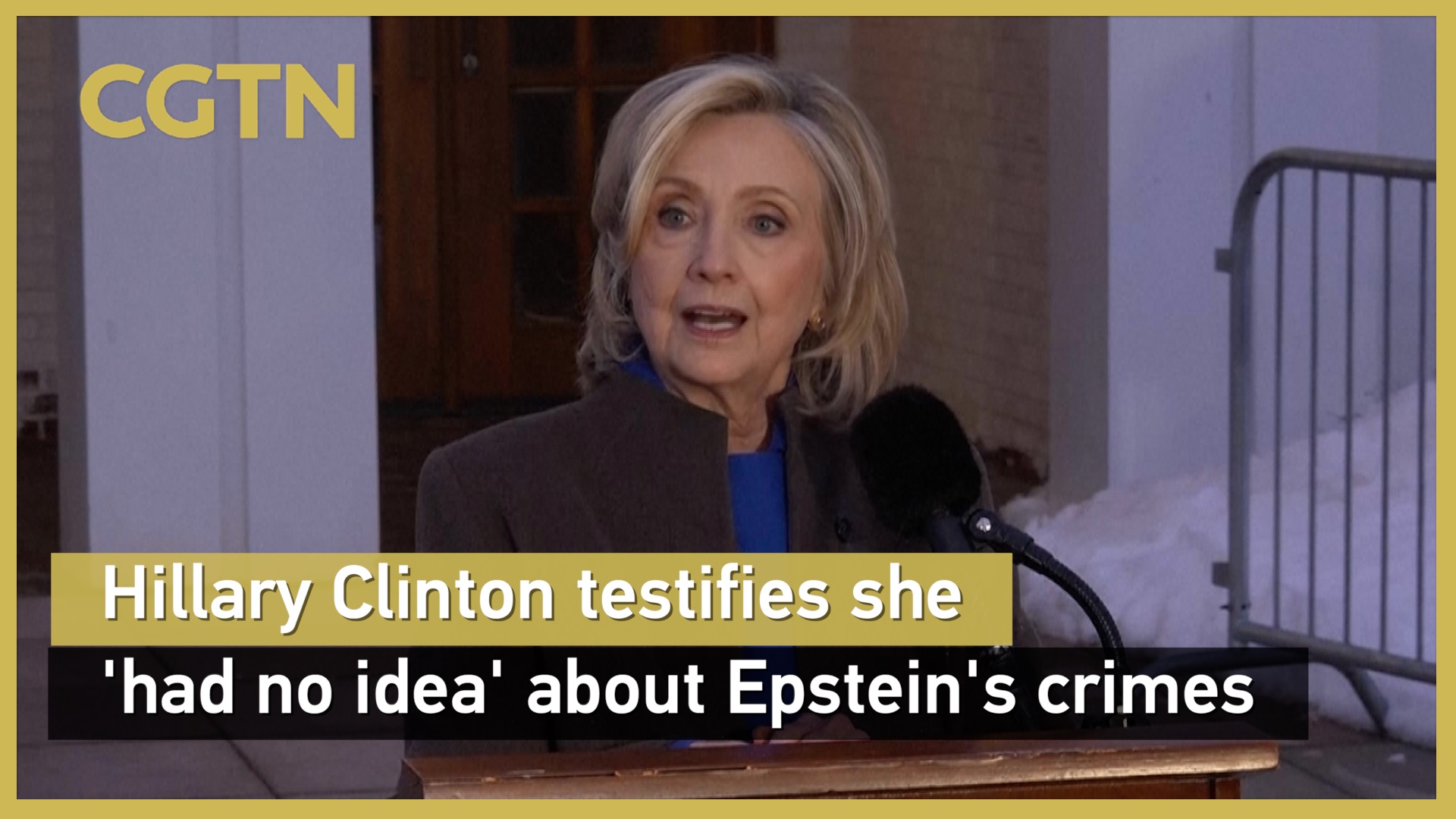 Hillary Clinton testifies she 'had no idea' about Epstein's crimes