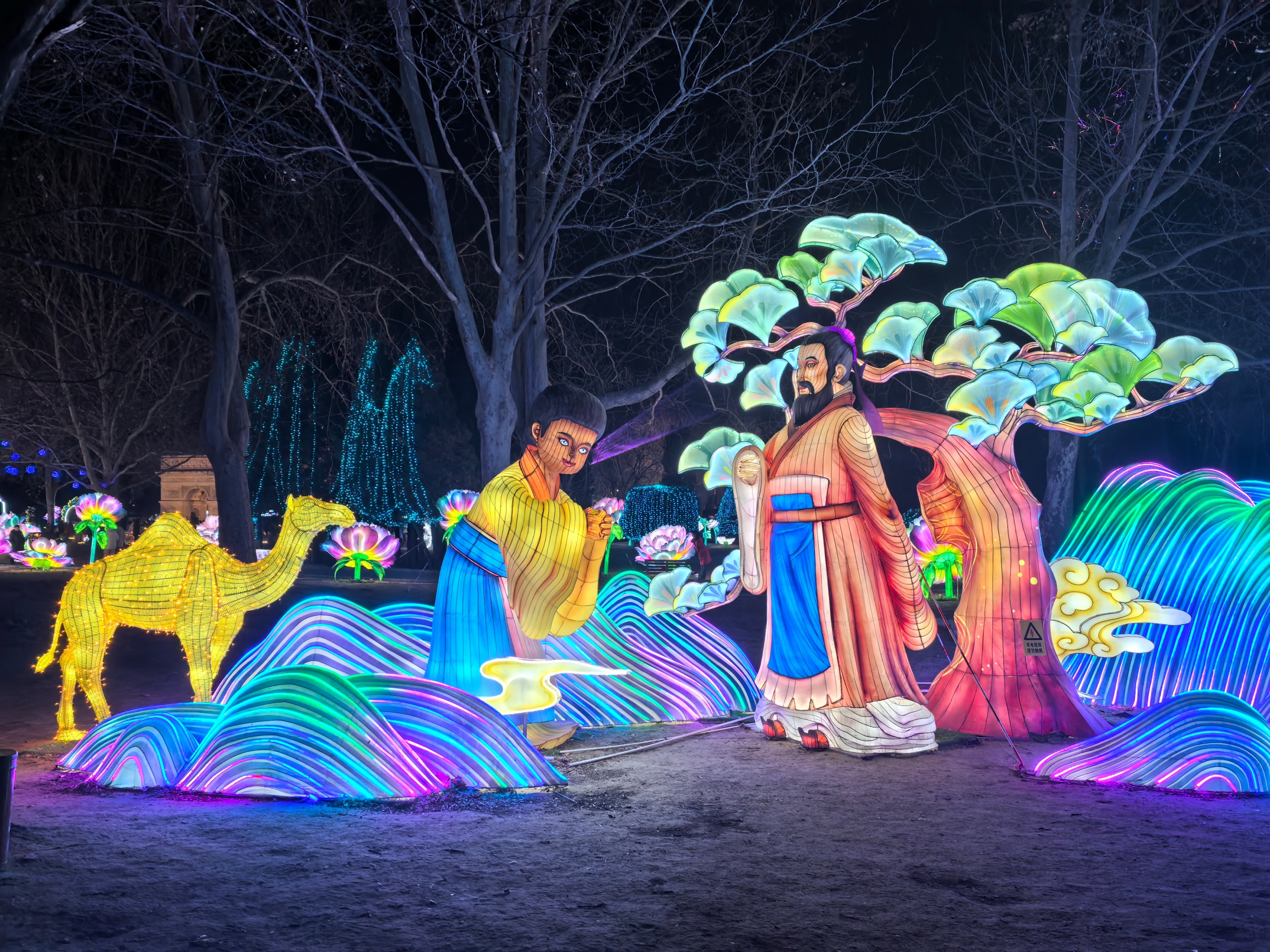 A view of Beijing World Park's 2026 Jingcai New Year Lantern Carnival on February 17, 2026. /CGTN