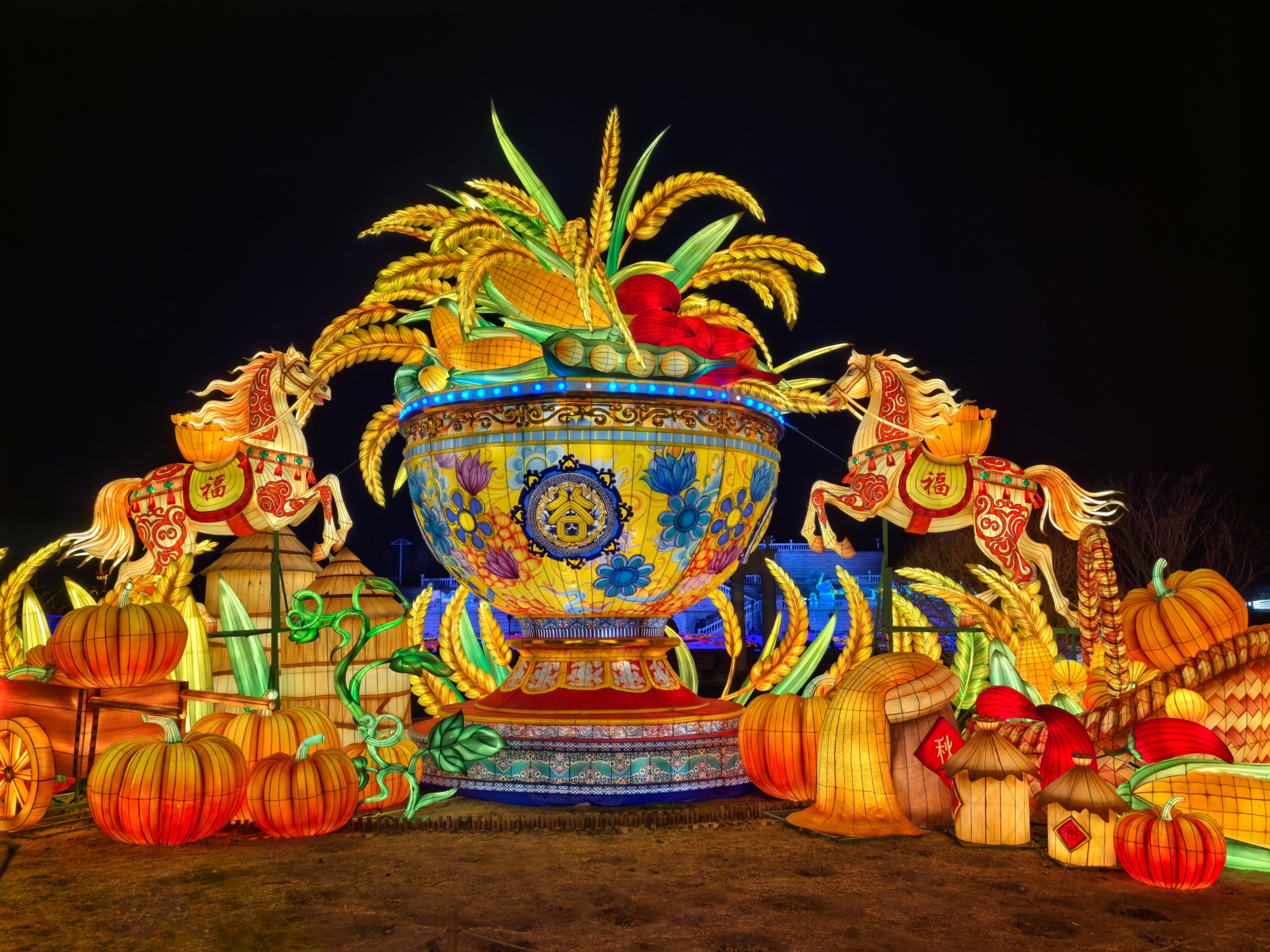 A view of Beijing World Park's 2026 Jingcai New Year Lantern Carnival on February 17, 2026. /CGTN