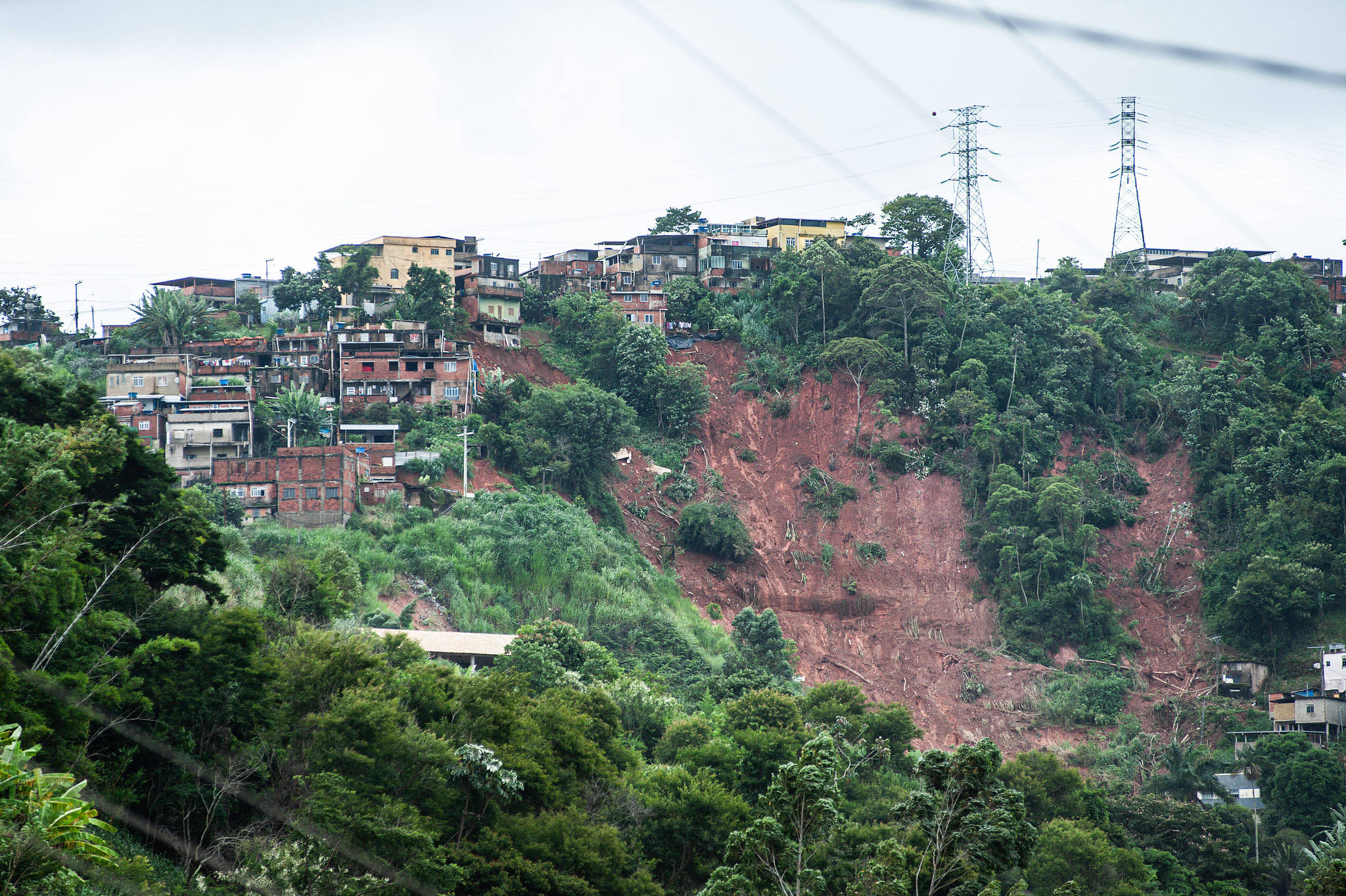 A neighborhood hit by landslides in Juiz de Fora, Minas Gerais state, Brazil, February 27, 2026. /VCG