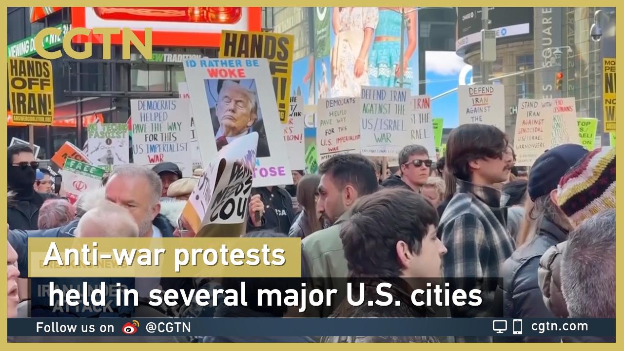 Anti-war protests held in several major U.S. cities - CGTN