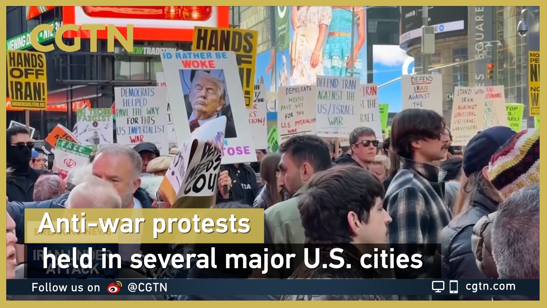 Anti-war protests held in several major U.S. cities