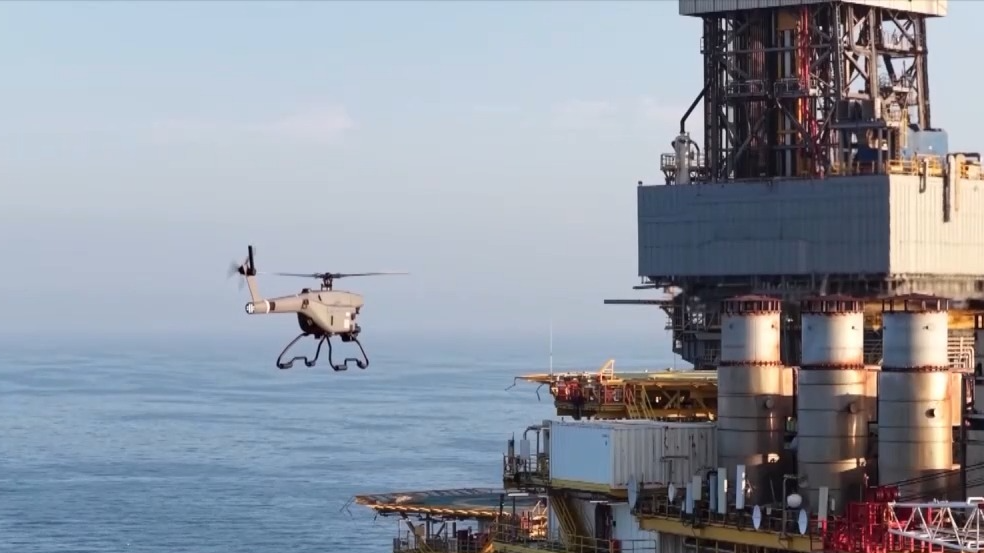 The drone system project at the Weizhou 12-1 oilfield central platform officially goes live, February 28, 2026. /CMG