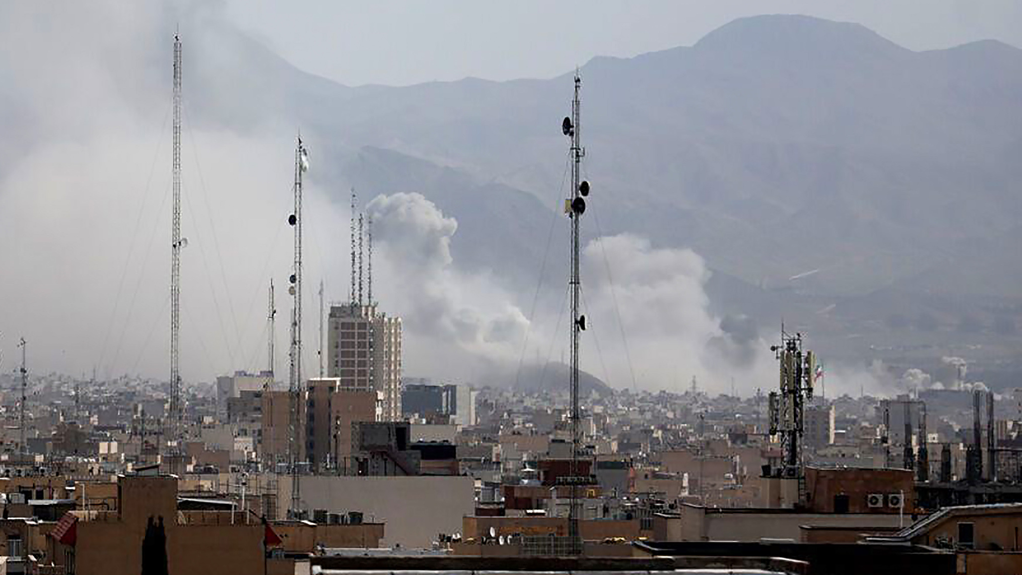 Smoke rises over central Tehran and other areas after attacks from Israel and the U.S., February 28, 2026. /VCG