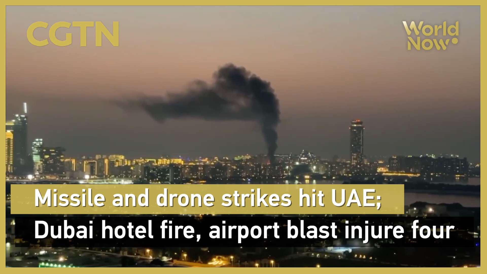 Missiles, drones hit UAE; Dubai hotel fire, airport blast injure four