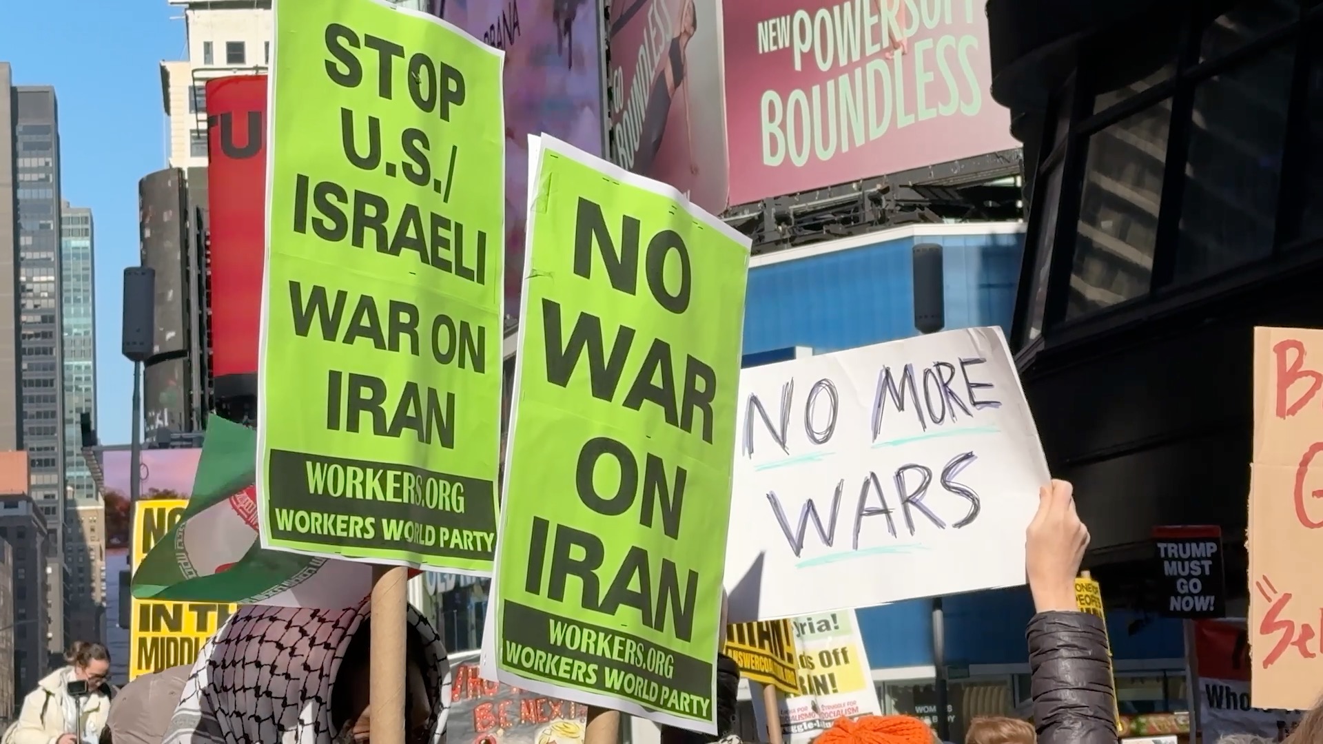 New Yorkers protest US strikes on Iran, condemn attacks