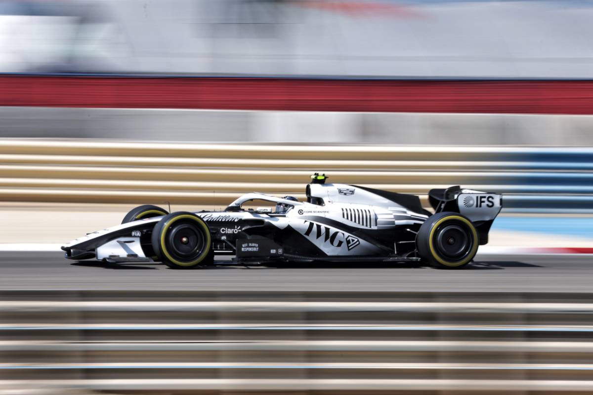 The Cadillac Formula 1 Team Car during Bahrain Test One, Sakhir, Bahrain. Photo/Supplied. 
