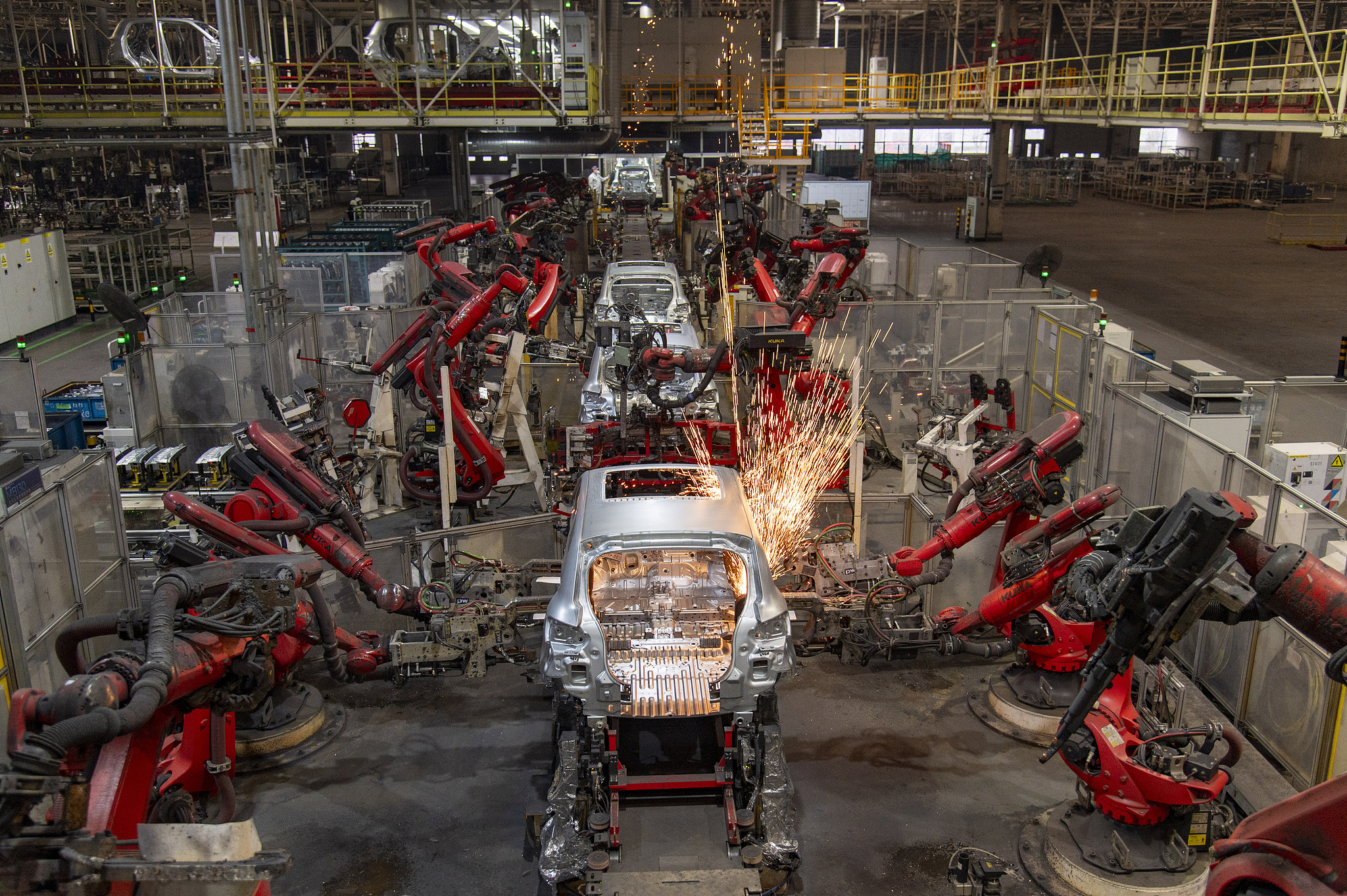 Workers assemble new energy vehicles at a smart factory in Jinhua, east China's Zhejiang Province, February 26, 2026. /VCG