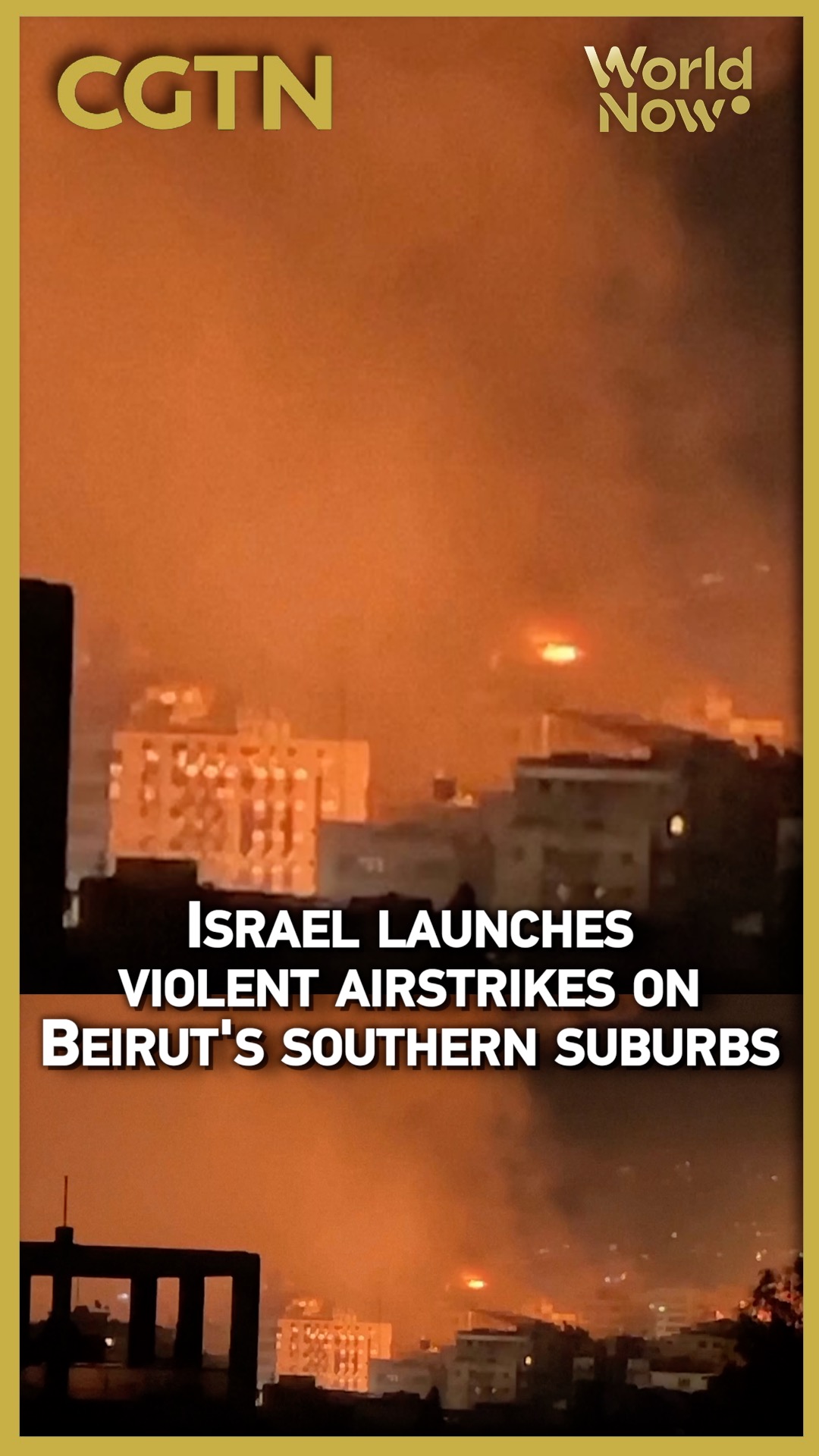 Israel launches violent airstrikes on Beirut's southern suburbs