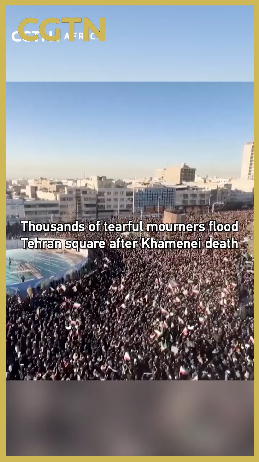 Thousands of tearful mourners flood Tehran square after Khamenei death