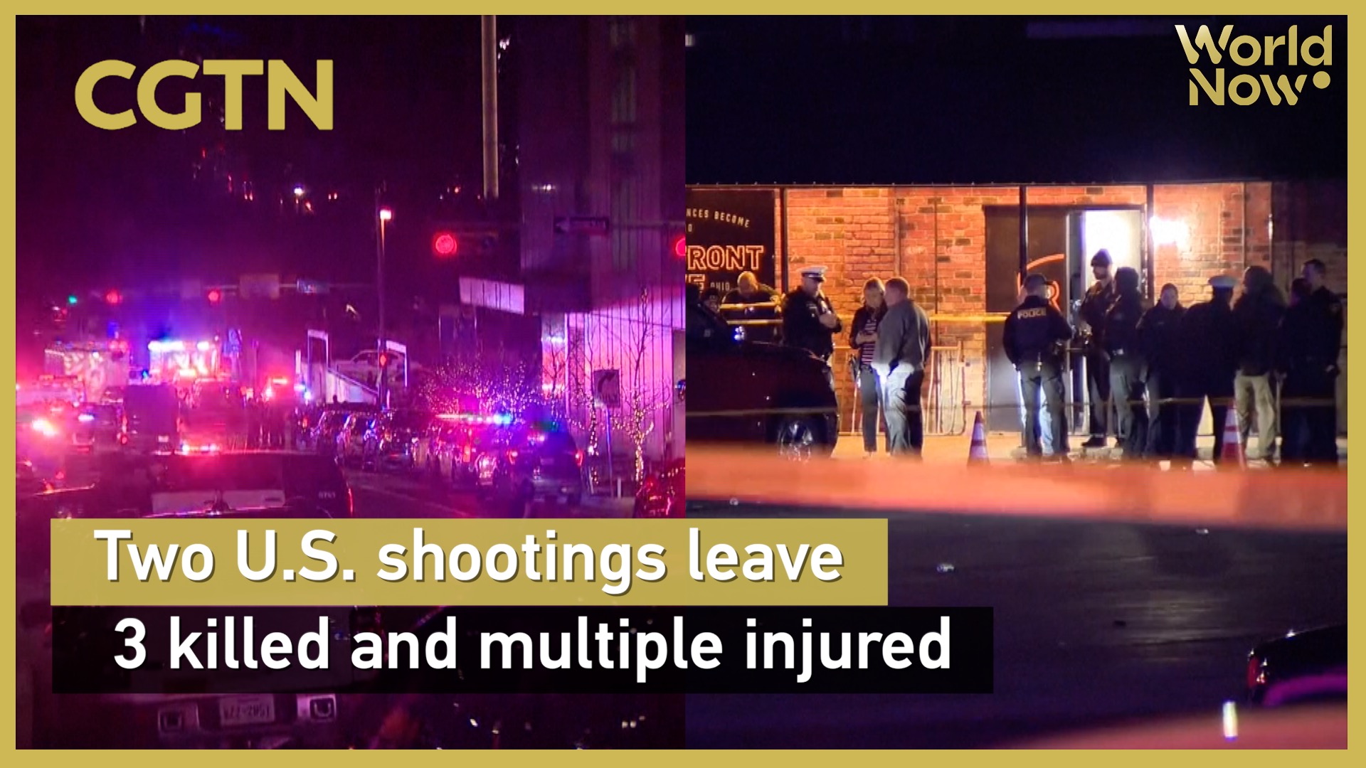 Two U.S. shootings leave 3 killed and multiple injured