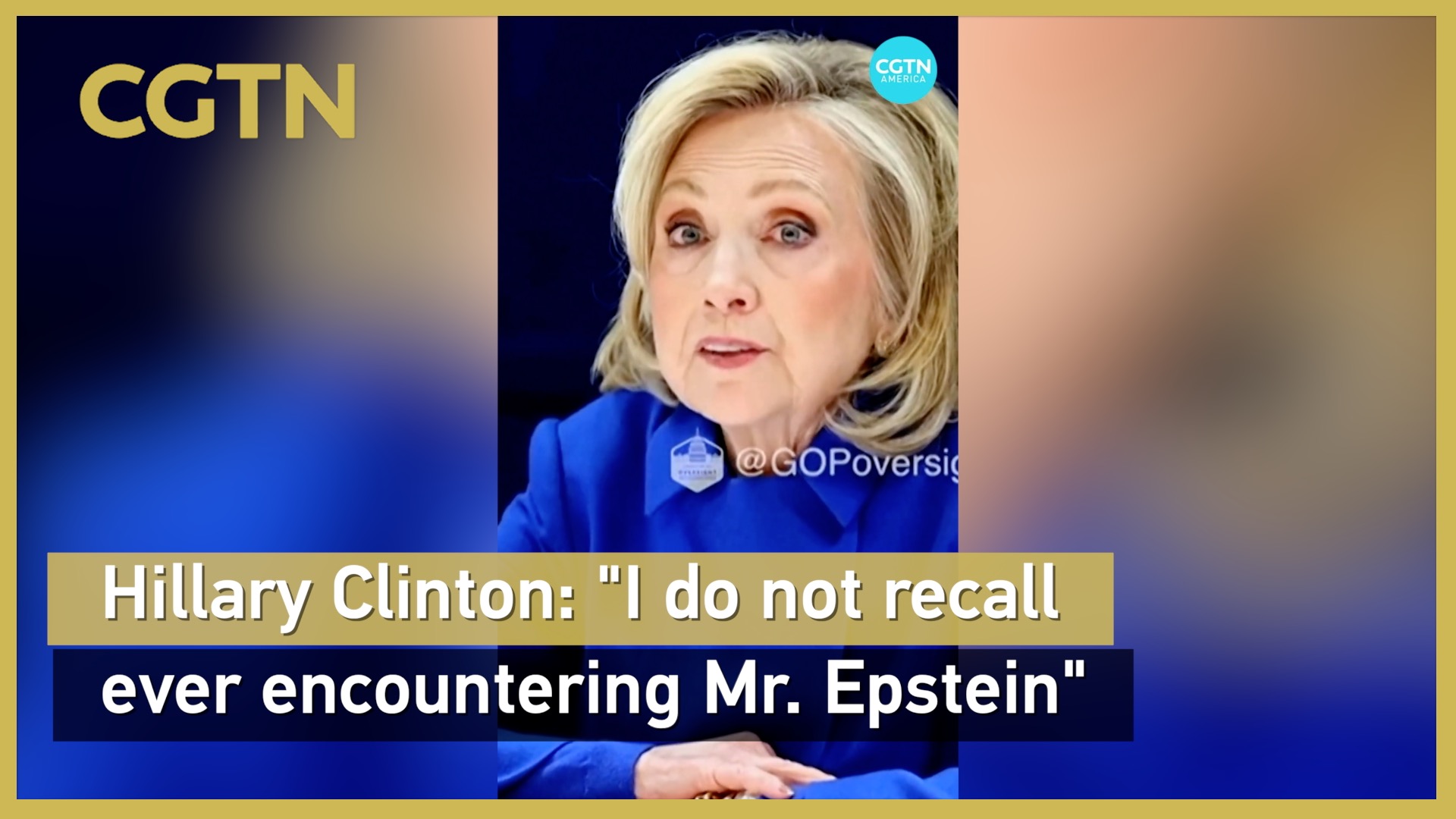Hillary Clinton: 'I do not recall ever encountering Mr. Epstein'