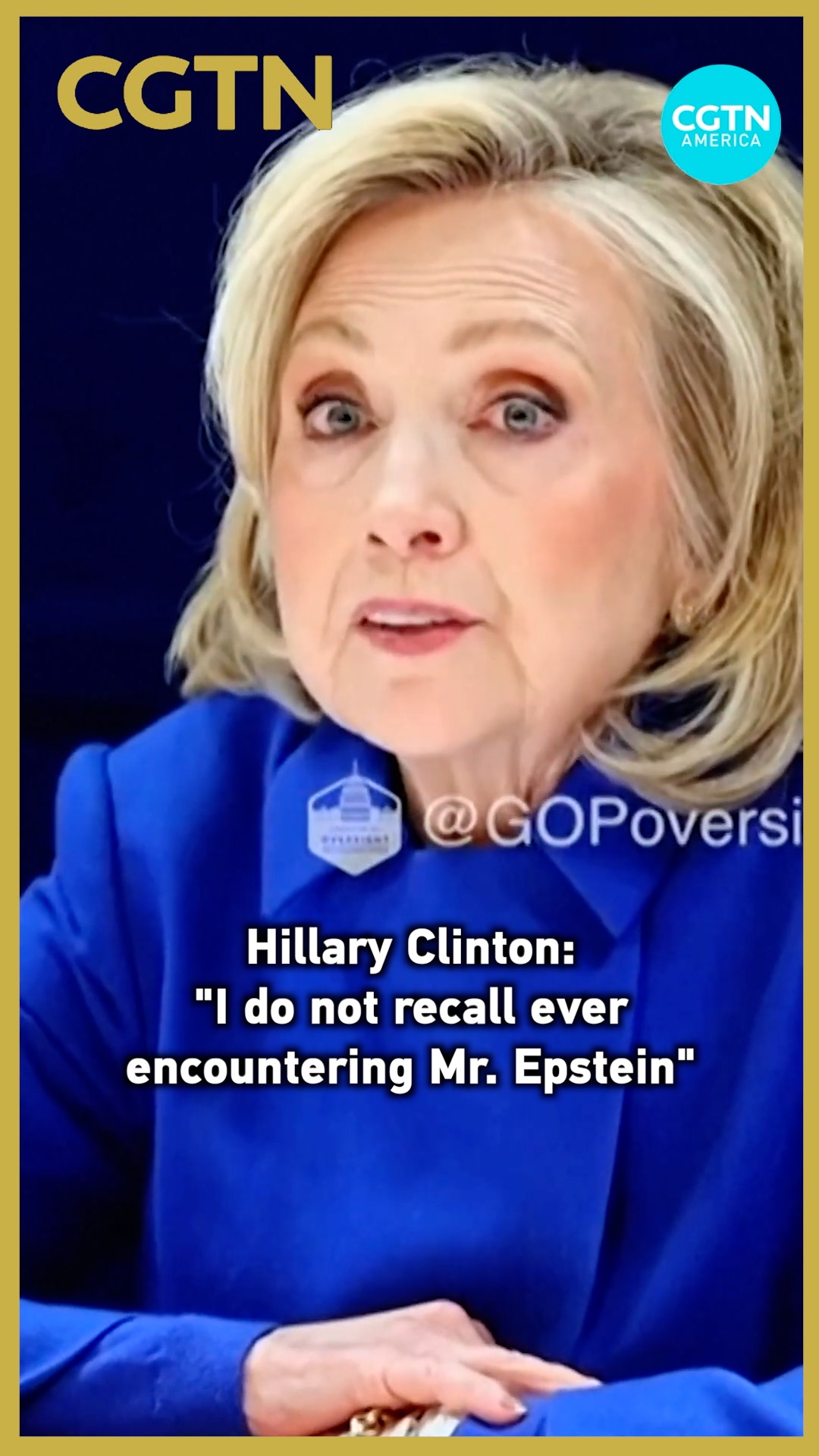 Hillary Clinton: 'I do not recall ever encountering Mr. Epstein'
