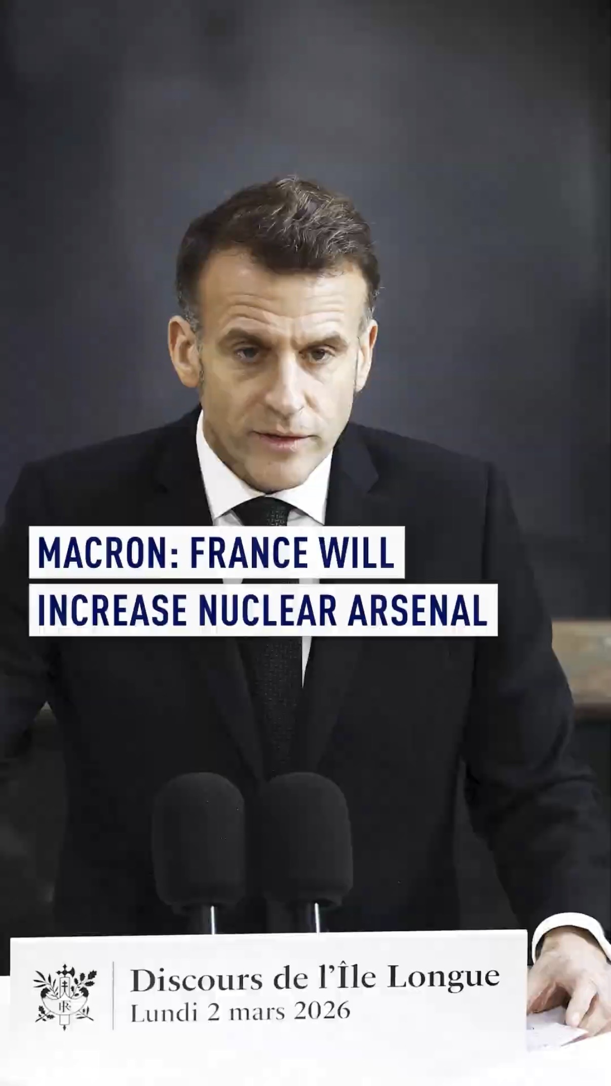 Macron: France to increase nuclear arsenal