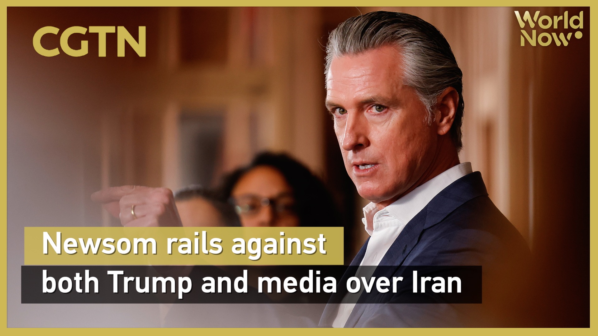 Newsom rails against both Trump and US media coverage over Iran