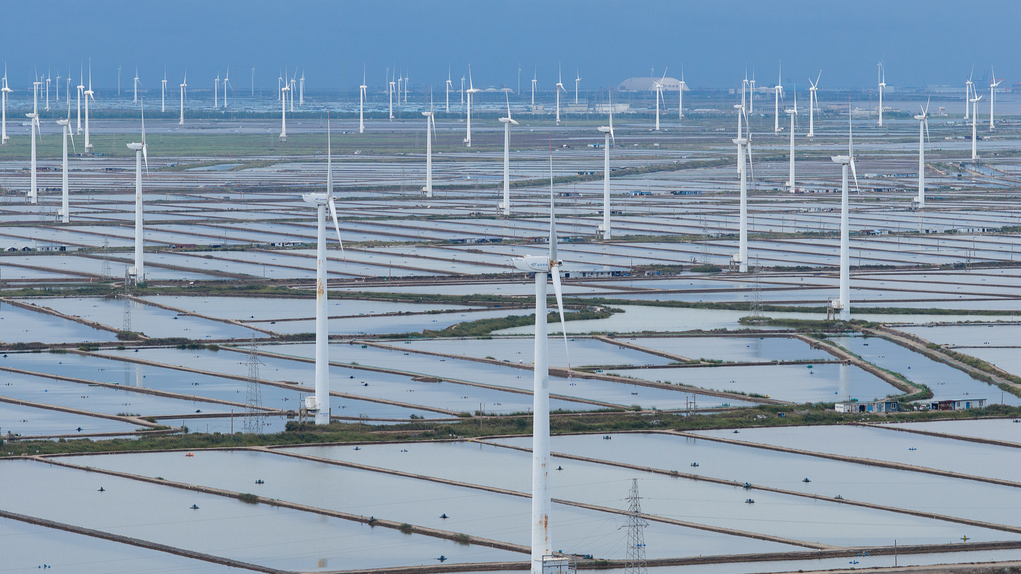 An offshore wind project in Yancheng, Jiangsu province, east China. /VCG