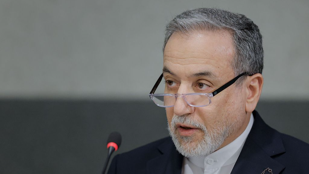 Iran's Foreign Minister Seyed Abbas Araghchi delivers a speech during a session of the United Nations Conference on Disarmament in Geneva, Switzerland, February 17, 2026. /VCG