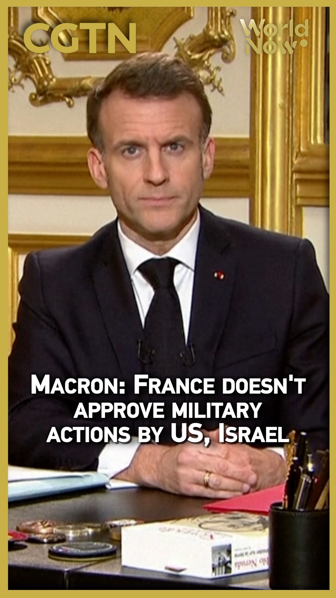 Macron: France doesn't approve military actions by US, Israel