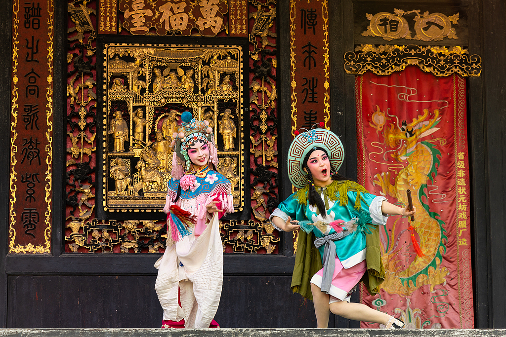 A traditional Cantonese Opera performance takes place in Foshan, Guangdong, on January 10, 2026. /VCG