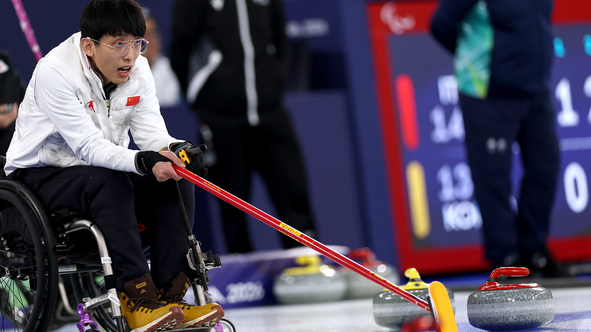 China beats Japan in wheelchair curling mixed doubles opener