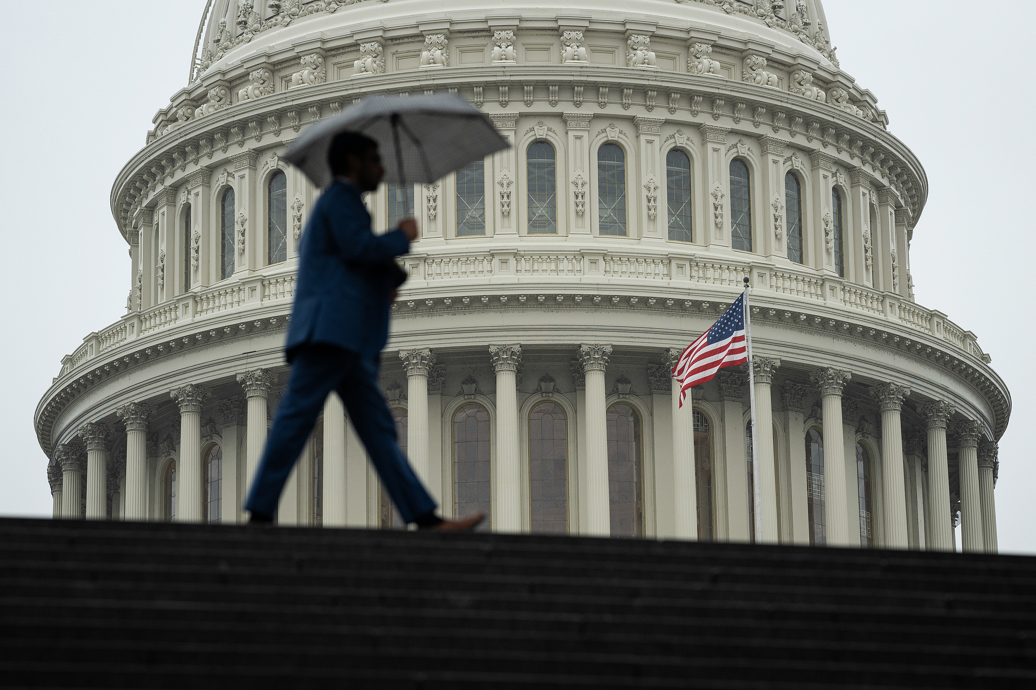 The US Capitol during a rainstorm in Washington, DC, US, on Wednesday, March 4, 2026. /VCG