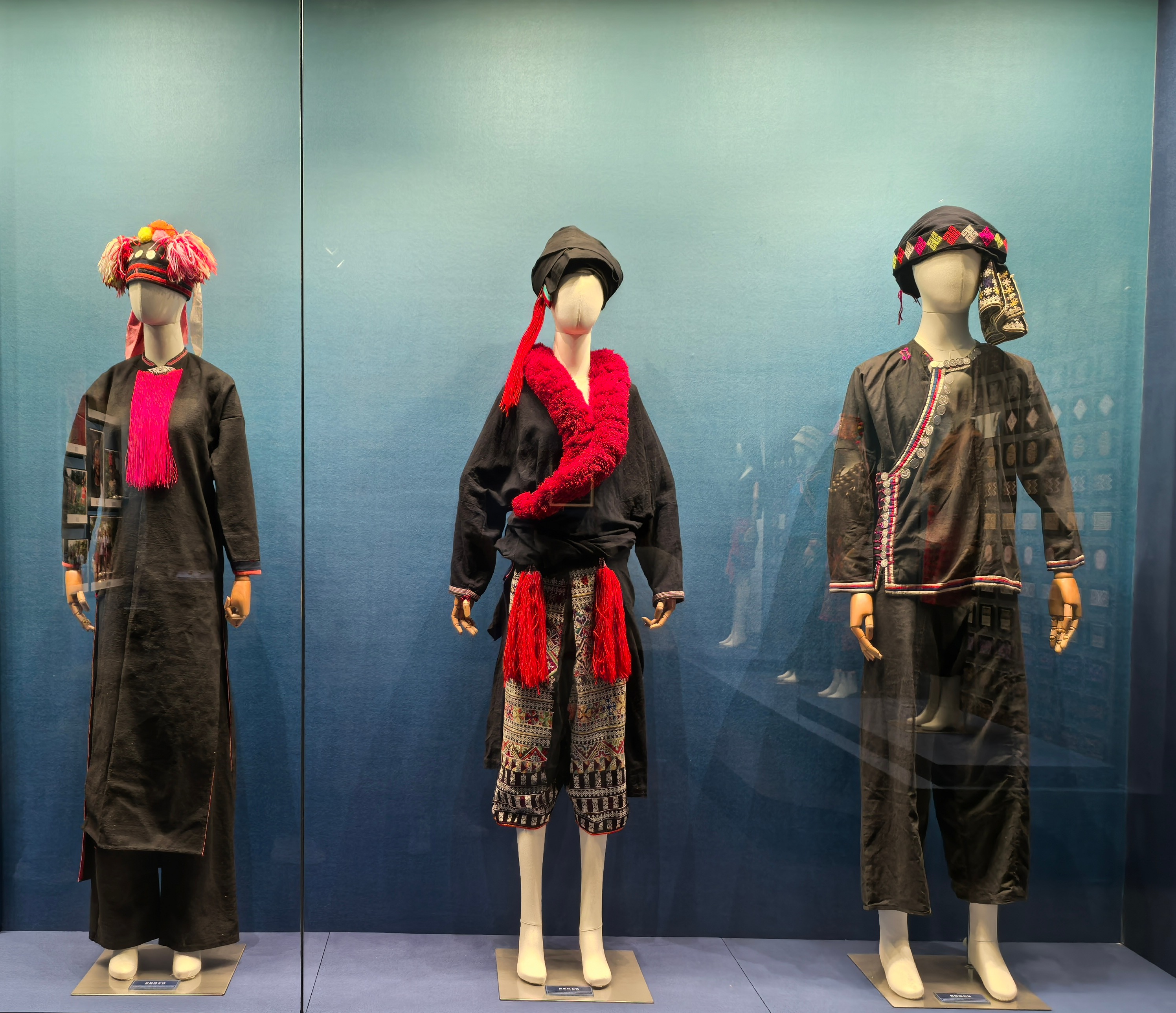 Traditional costumes of ethnic groups are displayed at the Xishuangbanna Dai Autonomous Prefecture Ethnic Museum in southwest China's Yunnan Province, on February 6, 2026. /CGTN 