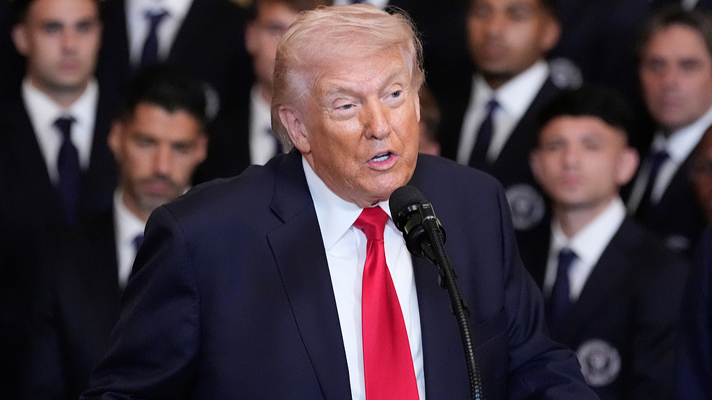 US President Donald Trump speaks during an event in the White House, Washington, D.C., US, March 5, 2026. /VCG
