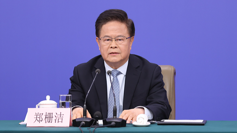 Zheng Shanjie, chairman of the National Development and Reform Commission, attends a press conference on the sidelines of the fourth session of the 14th National People's Congress in Beijing, China, March 6, 2026. /VCG